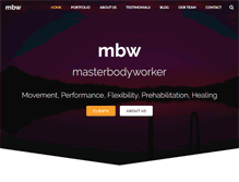 Tablet Screenshot of masterbodyworker.com